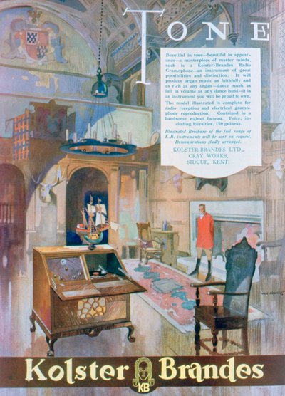 Kolster Brandes radyo gramofonları için reklam, 1930 by Unbekannt
