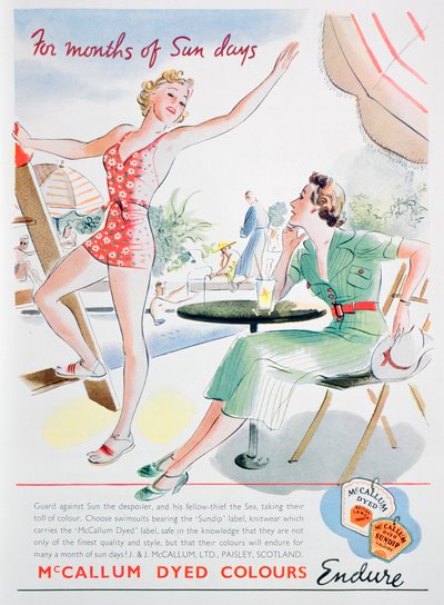 McCallum boyalı renkler için reklam, 1937 by Unbekannt
