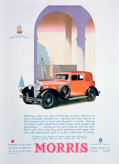 Morris motorlu arabalar için reklam, 1932 by Unbekannt