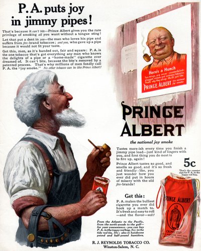 Prince Albert pipo tütünü reklamı, 1913 by Unbekannt