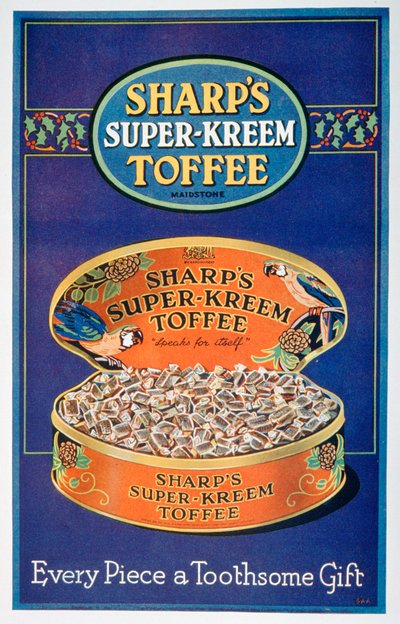 Sharps Super-Kreem Toffee reklamı, 1928 by Unbekannt