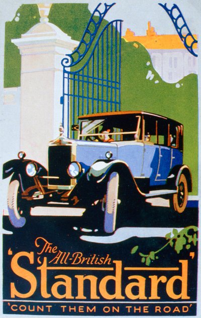 Standart motorlu arabalar için reklam, 1920'ler by Unbekannt