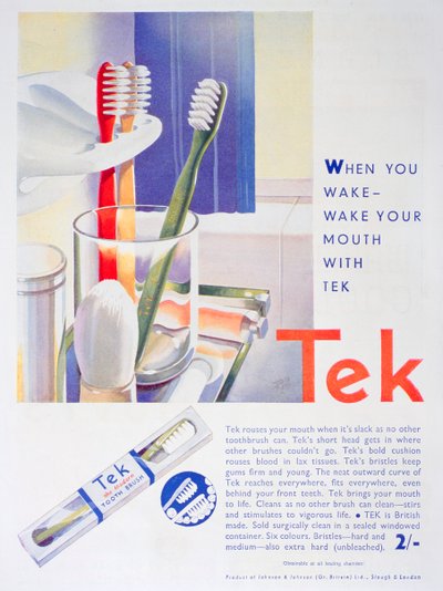 Tek diş fırçaları için reklam, Johnson ve Johnson, 1931 by Unbekannt