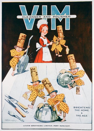 Vim temizleyici ve parlatıcı reklamı, 1919 by Unbekannt