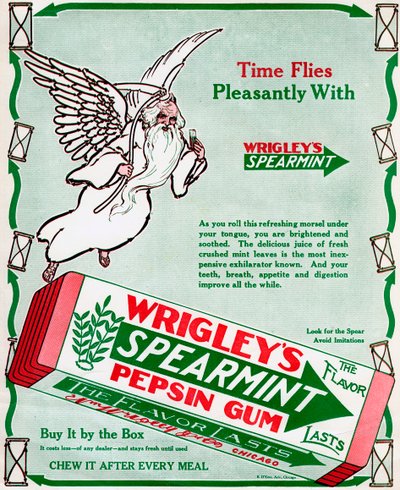 Wrigleys Spearmint Pepsin Gum için Reklam, 1913 by Unbekannt
