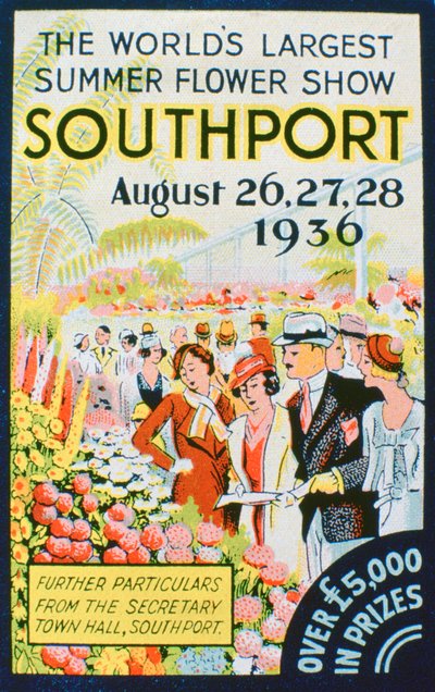 Southport Flower Show için reklam, Lancashire, 1936 by Unbekannt