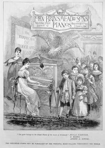Brinsmead piyanoları için reklam, 1899 by Unbekannt