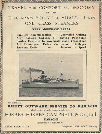 Ellermans vapurları için reklam, 1936. by Unbekannt