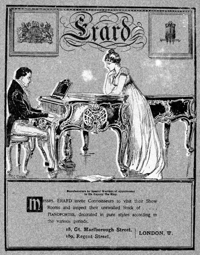 Erard piyanoları için reklam, 1901 by Unbekannt