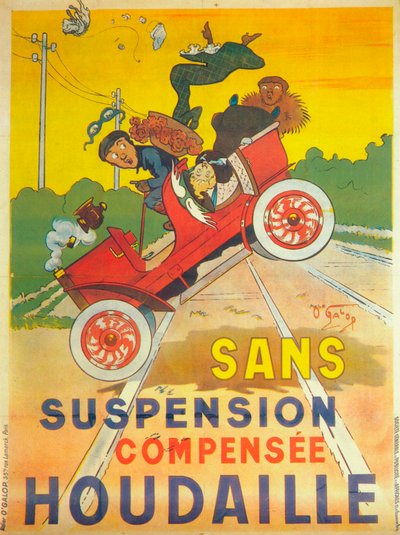 Houdaille araba süspansiyonu, c1900 için reklam by Unbekannt