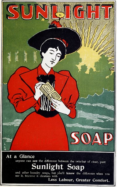 Sunlight ev sabunu, c1890 için reklam by Unbekannt