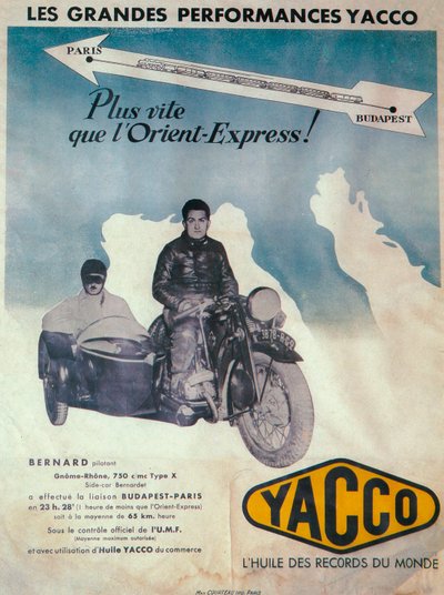 Yacco motor yağı reklamı, 1936 by Unbekannt