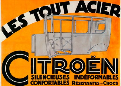 Tamamen çelik Citroen otomobilleri için reklam, c1924 by Unbekannt