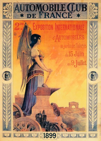 Automobile Club de Frances Uluslararası Otomobil Fuarı için Reklam, 1899 by Unbekannt