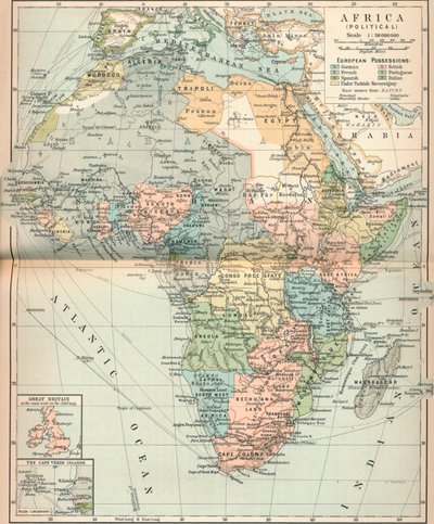 Afrika Siyasi, c1902, 1903 by Unbekannt