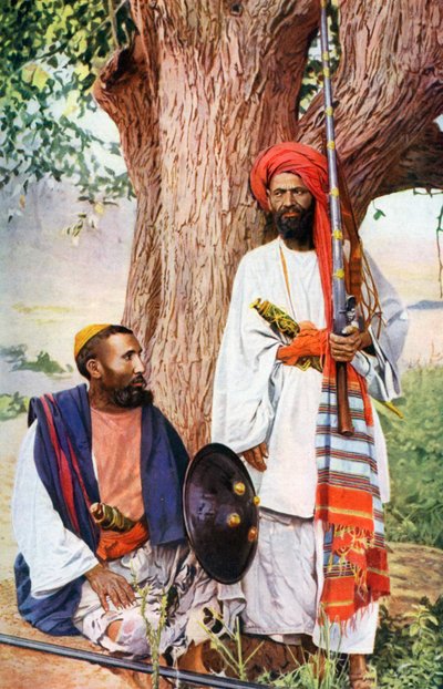 Afridis Pathan kabileleri, kuzey Hint yürüyüşlerinde savaş, Hindistan, 1922 by Unbekannt