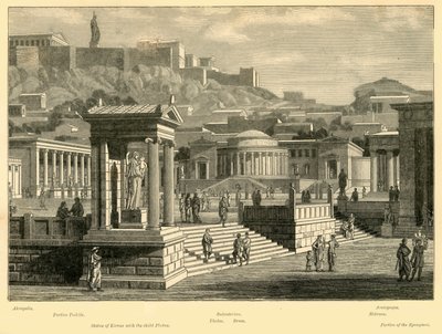 Atina Agorası restore edildi, 1890. by Unbekannt