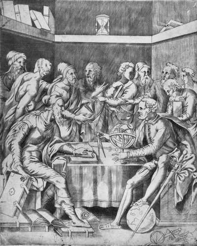 Agrippa Öğrencilerine Matematiksel Eğitim Veriyor, 1553, 1936 by Unbekannt