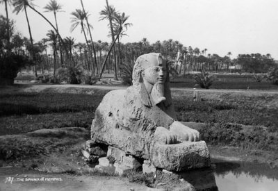 Alabaster Sfenks, Memphis, Mısır, c1920s-c1930s by Unbekannt