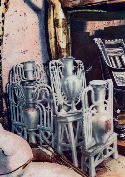 Kaymaktaşı vazolar, Tutankhamun mezarı, Mısır, 1933-1934 by Unbekannt
