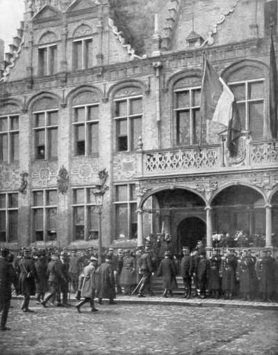 Belçika Kralı I. Albert ve Fransa Cumhurbaşkanı Poincare, 1 Kasım 1914
