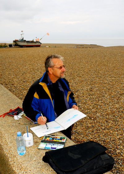 Aldeburgh plajı - suluboya by Unbekannt