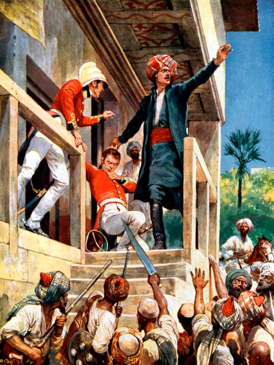 Alexander Burnes, İskoç diplomat, Birinci İngiliz-Afgan Savaşı sırasında Afganlar tarafından öldürüldü, 1841 by Unbekannt
