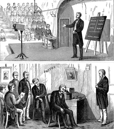 Alexander Graham Bell 1847-1922, İskoç asıllı Amerikalı mucit, 1877 1890 by Unbekannt