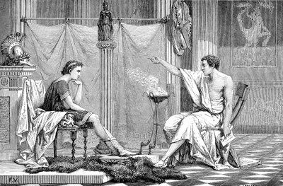 Büyük İskender MÖ 356-323 bir genç olarak, hocası Aristoteles