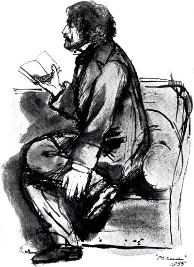 Alfred Tennyson, Ist Baron Tennyson 1809-1892, İngiliz şair, 1855 by Unbekannt