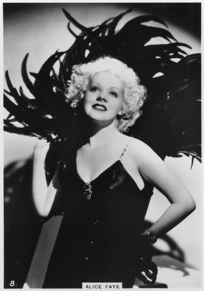 Alice Faye, Amerikalı oyuncu ve şarkıcı, c1938 by Unbekannt