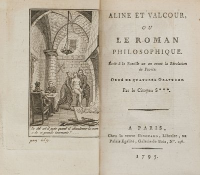 Aline ve Valcour veya, Marquis de Sade, 1795 tarafından Felsefi Roman. by Unbekannt