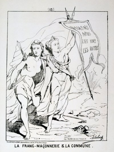 Masonluk ve Komün Alegorisi, Paris Komünü, 1871. by Unbekannt
