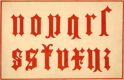 Alfabe, arkaik harfler, küçük harf by Unbekannt