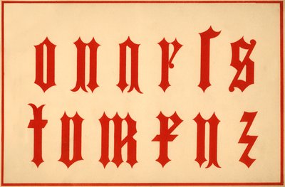 Alfabe, arkaik harfler, küçük harf by Unbekannt