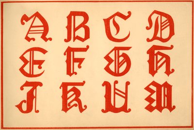 Alfabe, harfler AM, büyük harf by Unbekannt
