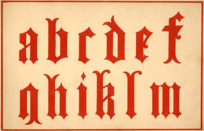 Alfabe, harfler a-m, küçük harf by Unbekannt