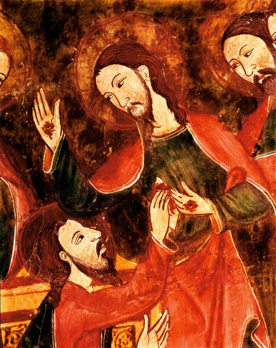 Aziz Thomas sunağının sunak parçası, ahşap üzerine tempera by Unbekannt
