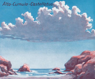 Alto-Cumulo-Castellatus - Gökyüzünde Bir Düzine Temel Bulut Oluşumu, 1935 by Unbekannt
