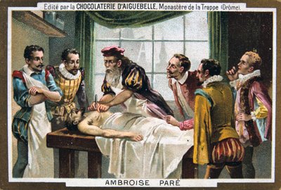 Ambroise Pare, 16. yüzyıl Fransız askeri cerrahı, 19. yüzyıl by Unbekannt