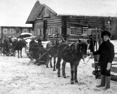 Arkhangel yakınlarındaki Amerikan piyadeleri, Rusya, Aralık 1918.. by Unbekannt