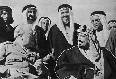 Diğer Ortadoğu hükümdarları arasında, Suudi Arabistan Kralı İbn Suud, 1945 by Unbekannt