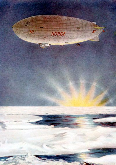 Amundsens zeplin, Norge, Kuzey Kutbu üzerinde, 1926. by Unbekannt