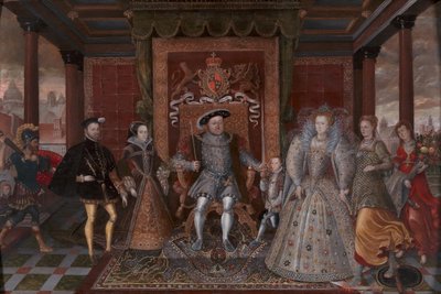 Tudor Veraset Alegorisi: Henry VIII Ailesi, yaklaşık. 1590. by Unbekannt