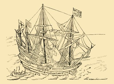 Armada Savaşında Bir İngiliz Gemisi, c1930. by Unbekannt