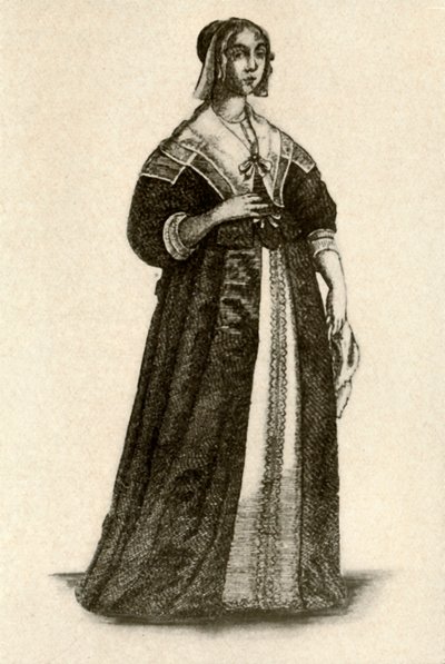 Ev elbisesi içinde bir İngiliz bayan, 1640, 1937. by Unbekannt