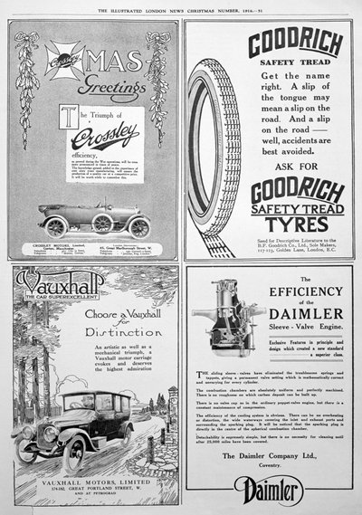Illustrated London News gazetesinde bir reklam sayfası, Noel, 1916 by Unbekannt