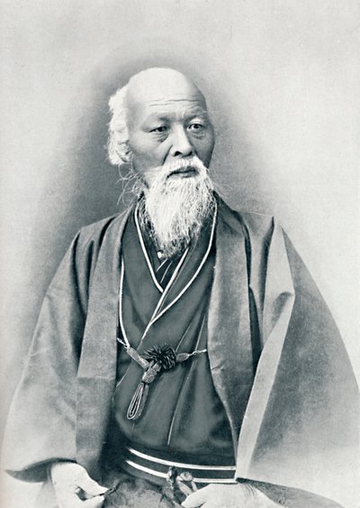 Tam elbise kostümlü yaşlı bir Japon doktor, 1902 by Unbekannt