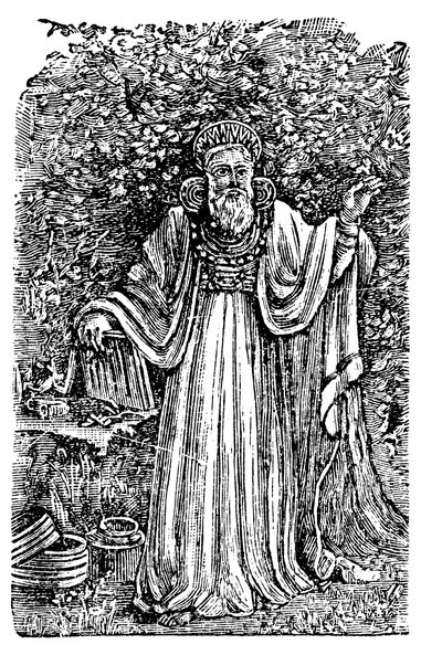 Yargının Göğüs Zırhını takan Antik İngiliz Arch-Druid, c1900 by Unbekannt