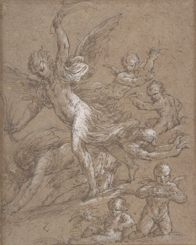 Melekler ve Putti, 17. yüzyıl. by Unbekannt